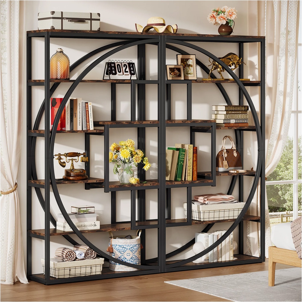 Bokhylla i industriell design 180 cm / öppen hylla / förvaringshylla / displayhylla