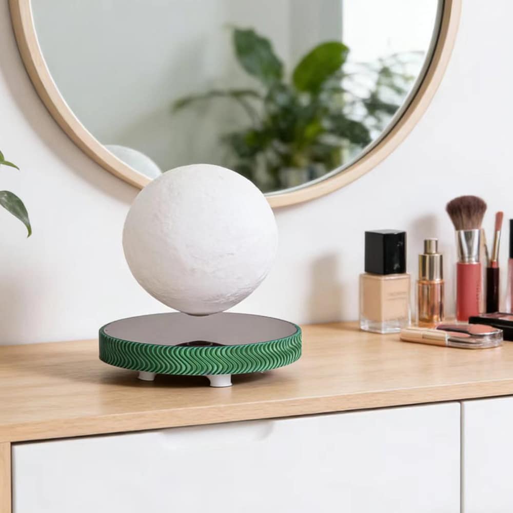 Magnetisk svävande månlampa / leviterande lampa med touchstyrning / nattlampa med 3 färgtemperaturer