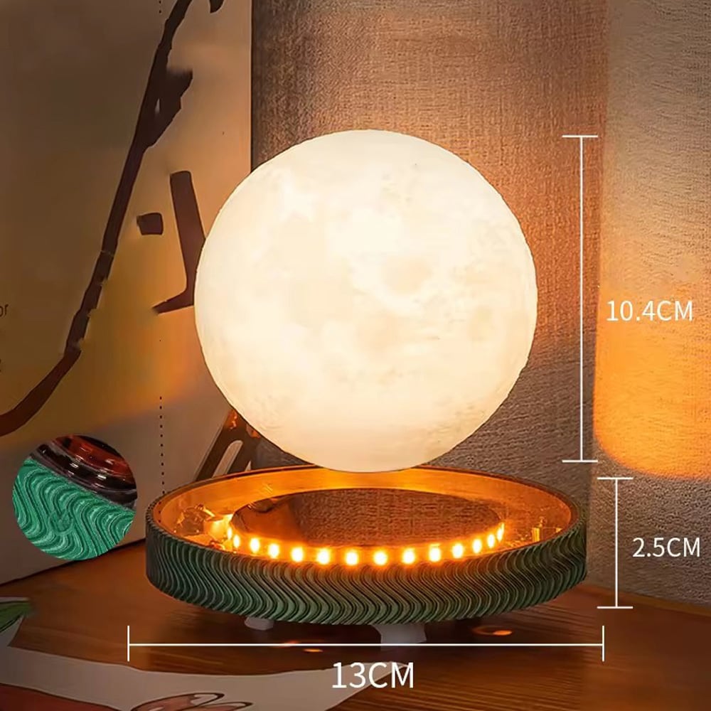 Magnetisk svävande månlampa / leviterande lampa med touchstyrning / nattlampa med 3 färgtemperaturer