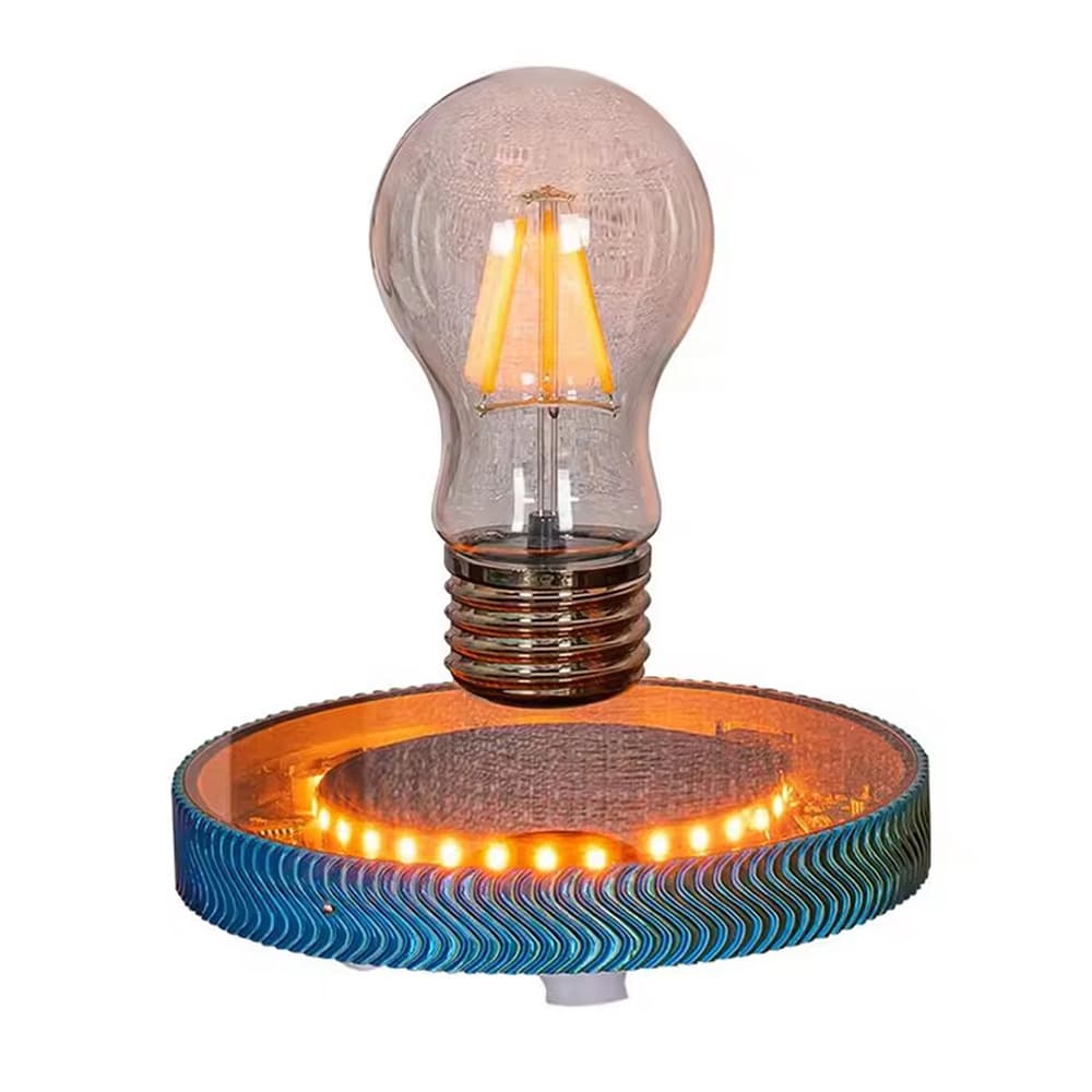 Magnetisk svävande bordslampa - glödlampa / leviterande lampa med touchstyrning / nattlampa med varmt ljus