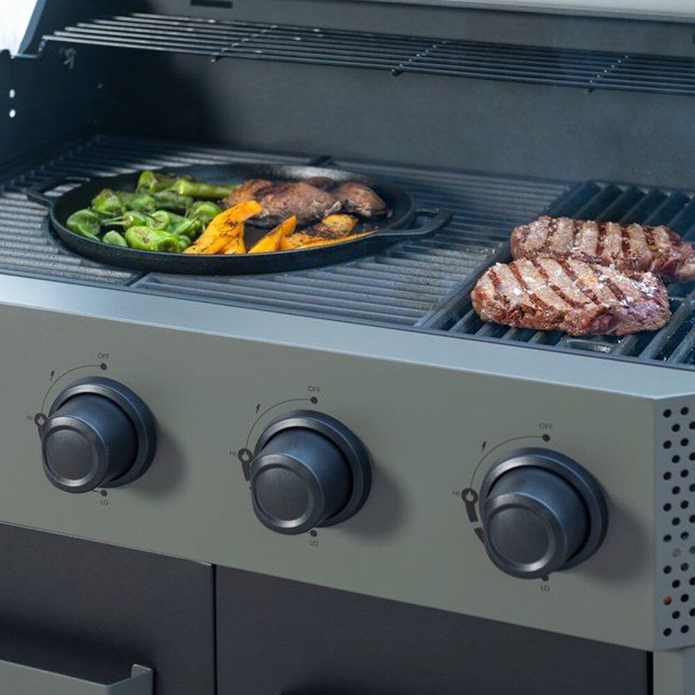 Mustang gjutjärnspanna 30 cm passar Gourmet 4+1 / grillpanna gjutjärn
