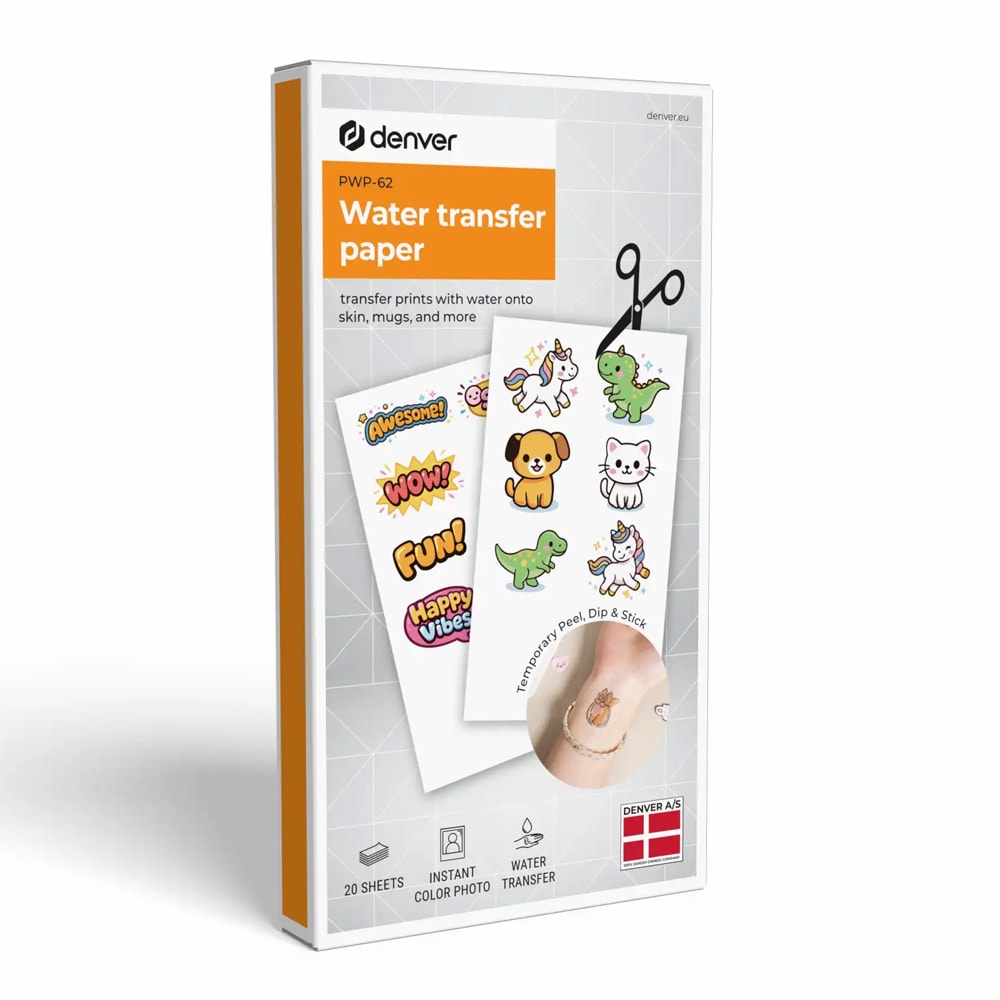 Denver PWP-62 tatueringsfotopapper för MCP-6010 skrivare / transferpapper / vattenöverföringspapper