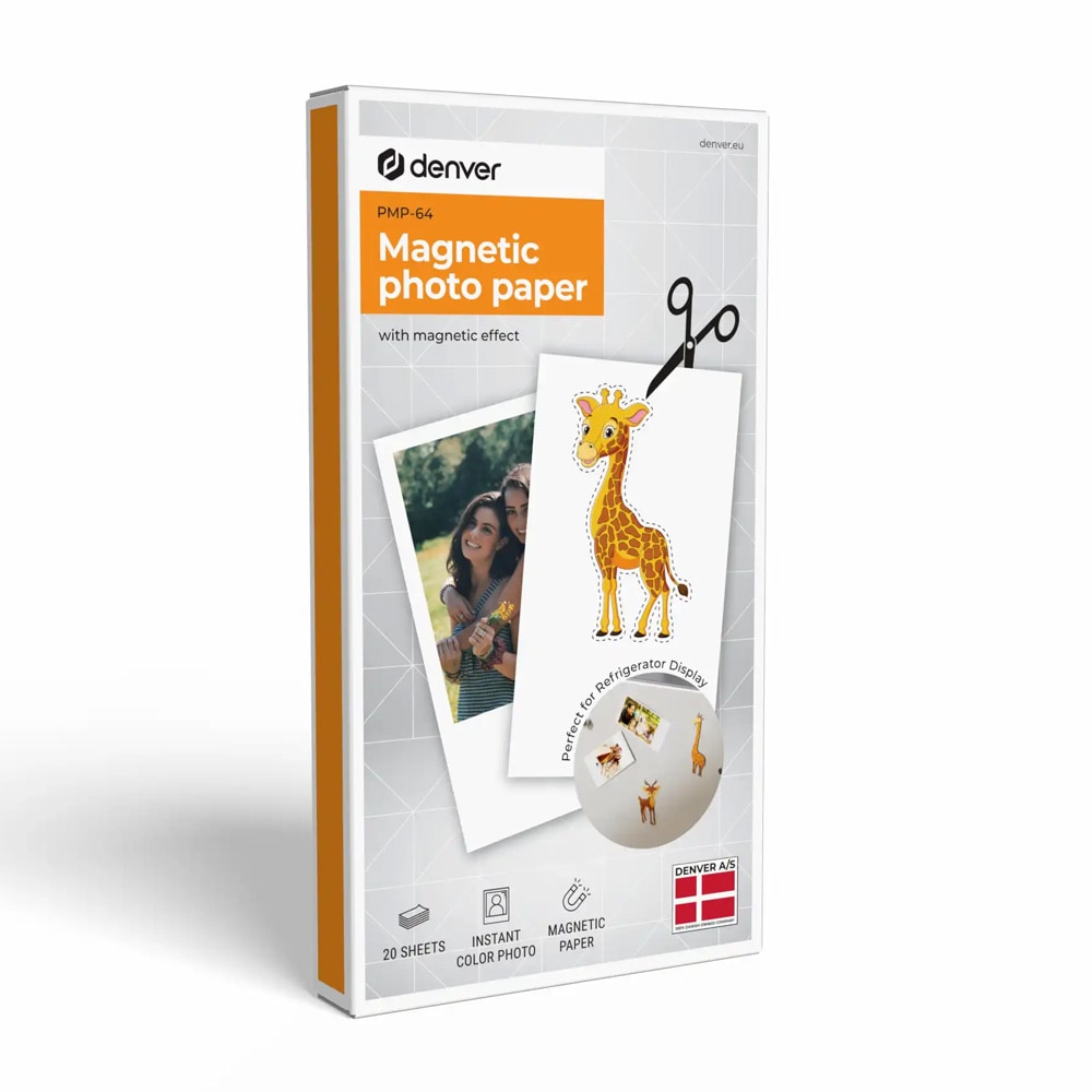 Denver PMP-64 magnetiskt fotopapper för MCP-6010 skrivare / fotopapper med magnetbaksida