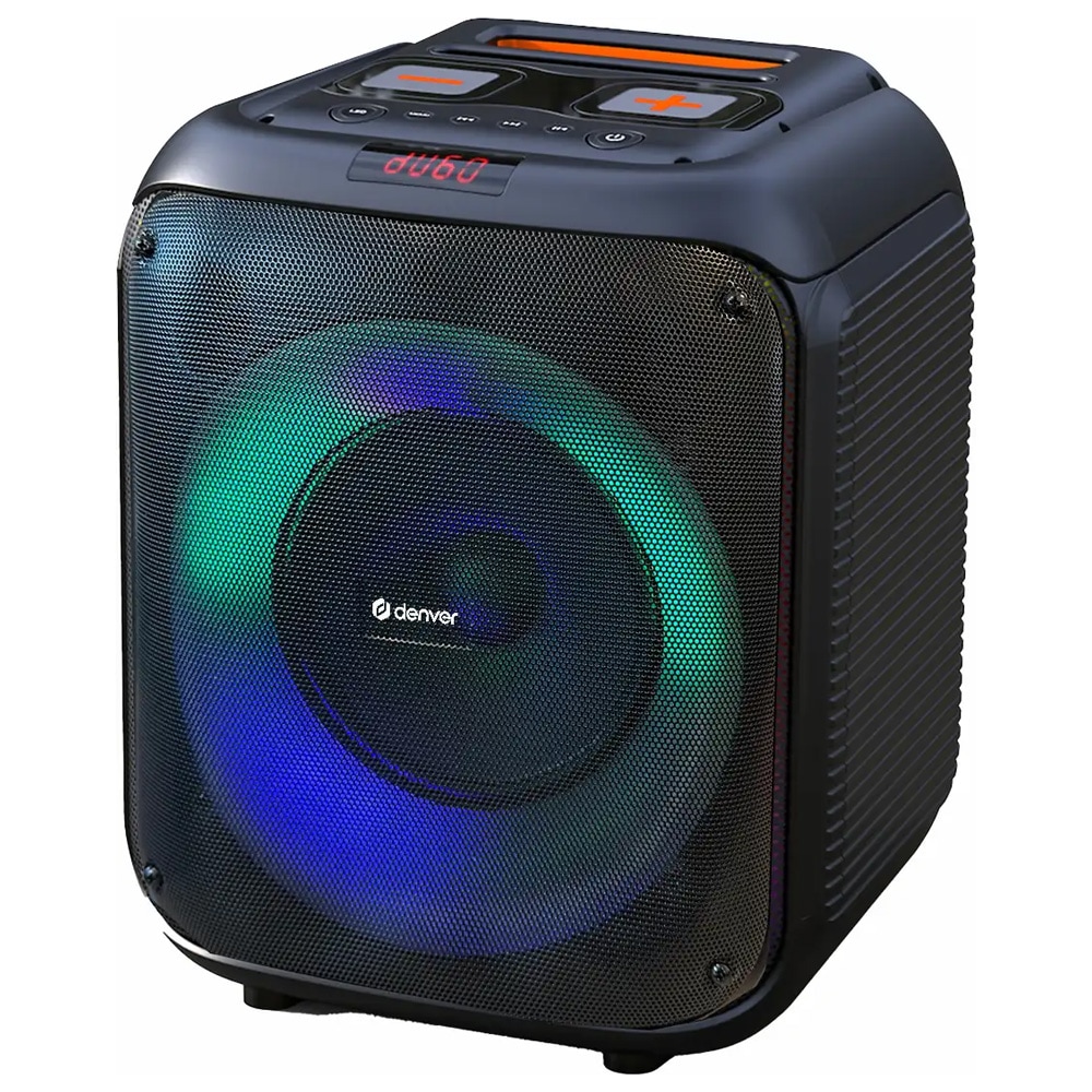 Denver BPS-250 partyhögtalare med LED / Bluetooth högtalare / portabel stereohögtalare