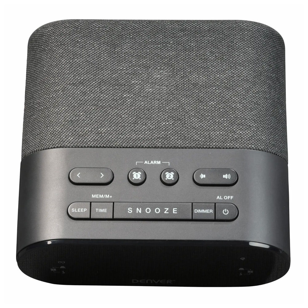 Denver CRQ-107 klockradio med trådlös laddning / väckarklocka med radio / alarmklocka Qi