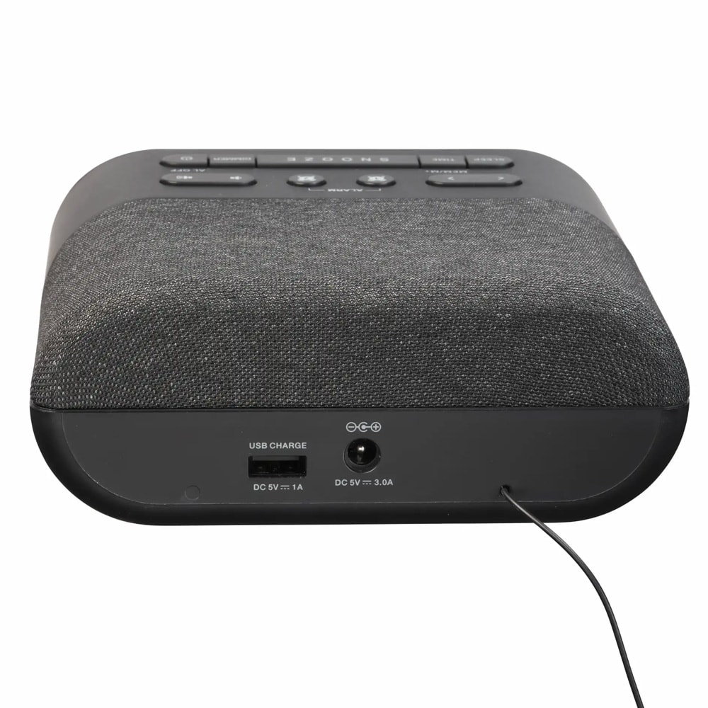 Denver CRQ-107 klockradio med trådlös laddning / väckarklocka med radio / alarmklocka Qi