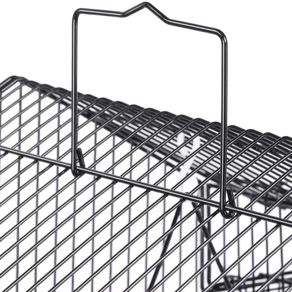 Lintuhäkki 99 x 46 x 35,5 cm – suuri häkki undulaateille ja kanarialinnuille, 2 ovea, lelut ja ruokintaluukut