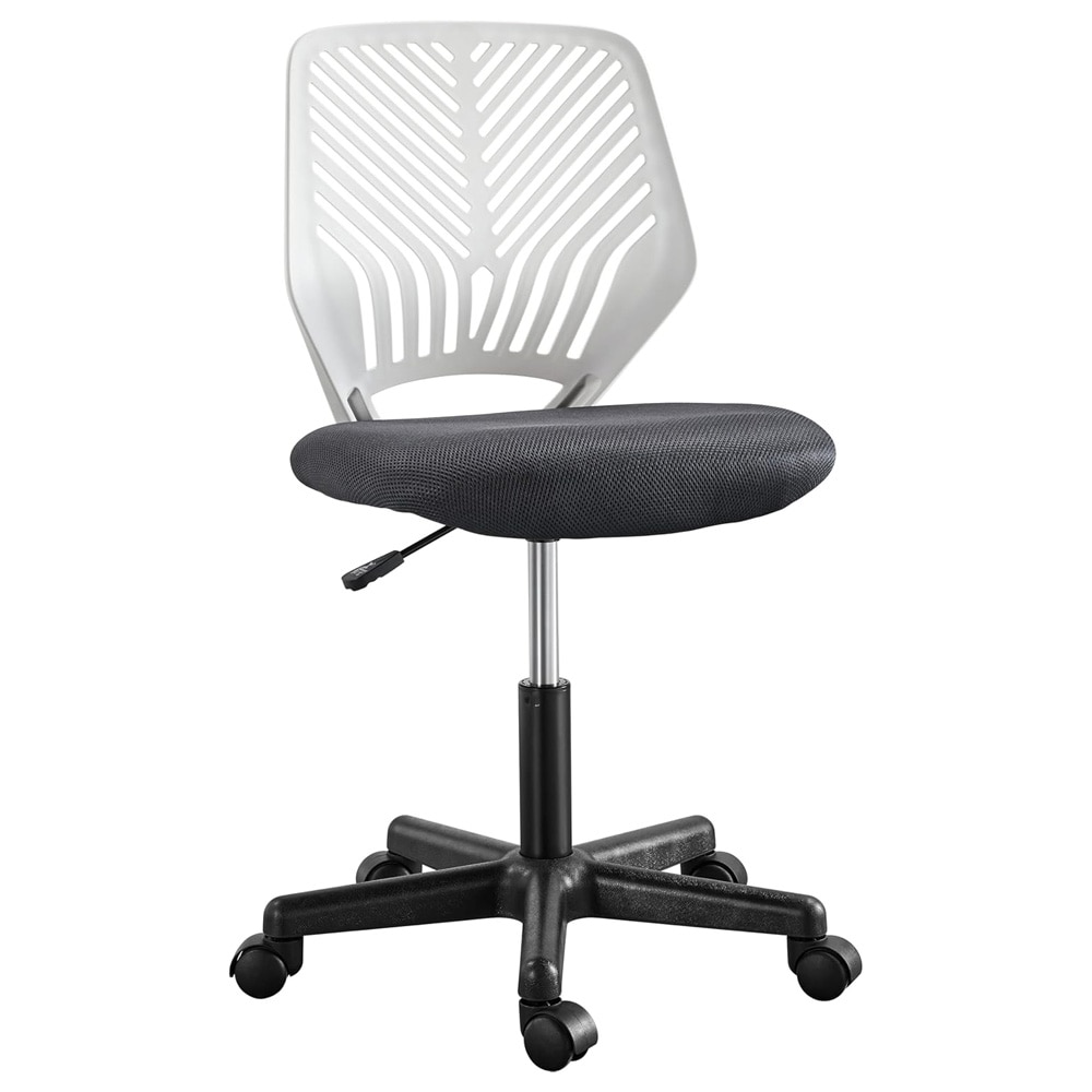 Ergonomisk kontorsstol - Grå / skrivbordsstol utan armstöd med justerbar höjd