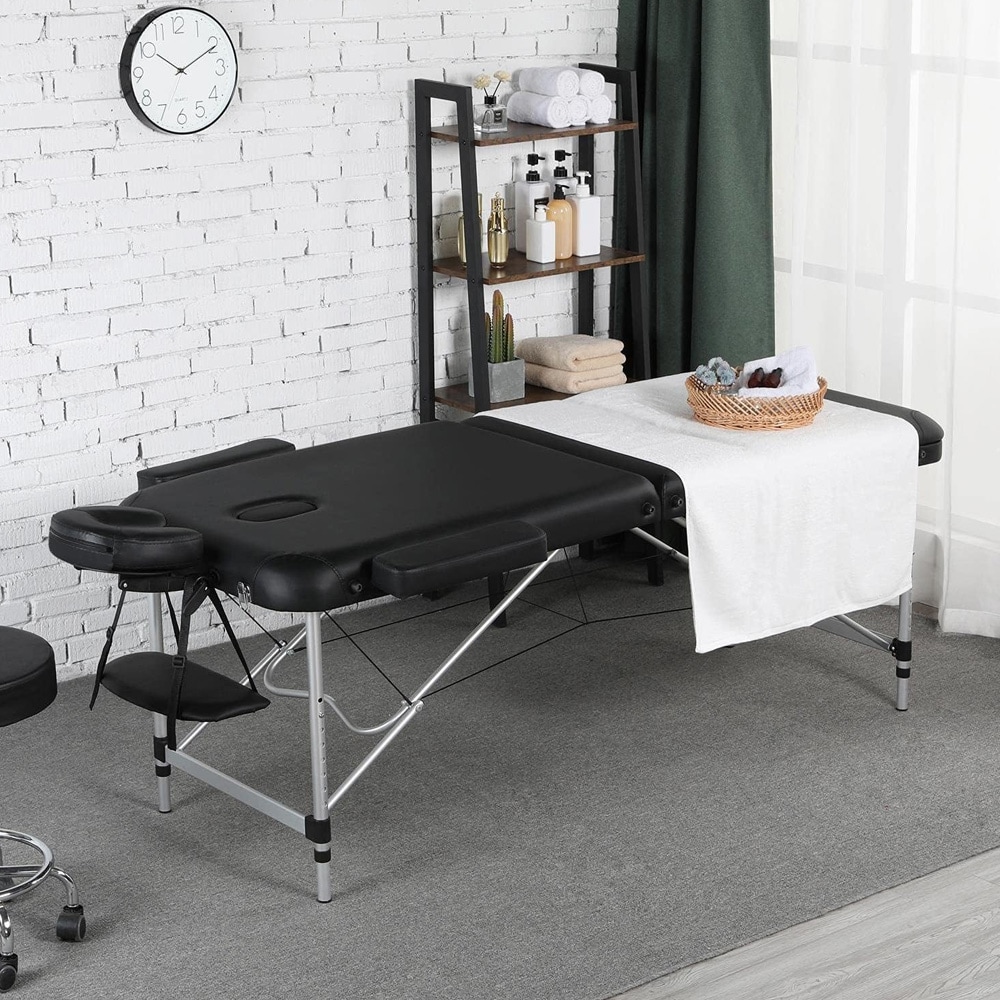 Portabelt och justerbart massagebord - 3 zoner / massagebänk hopfällbar