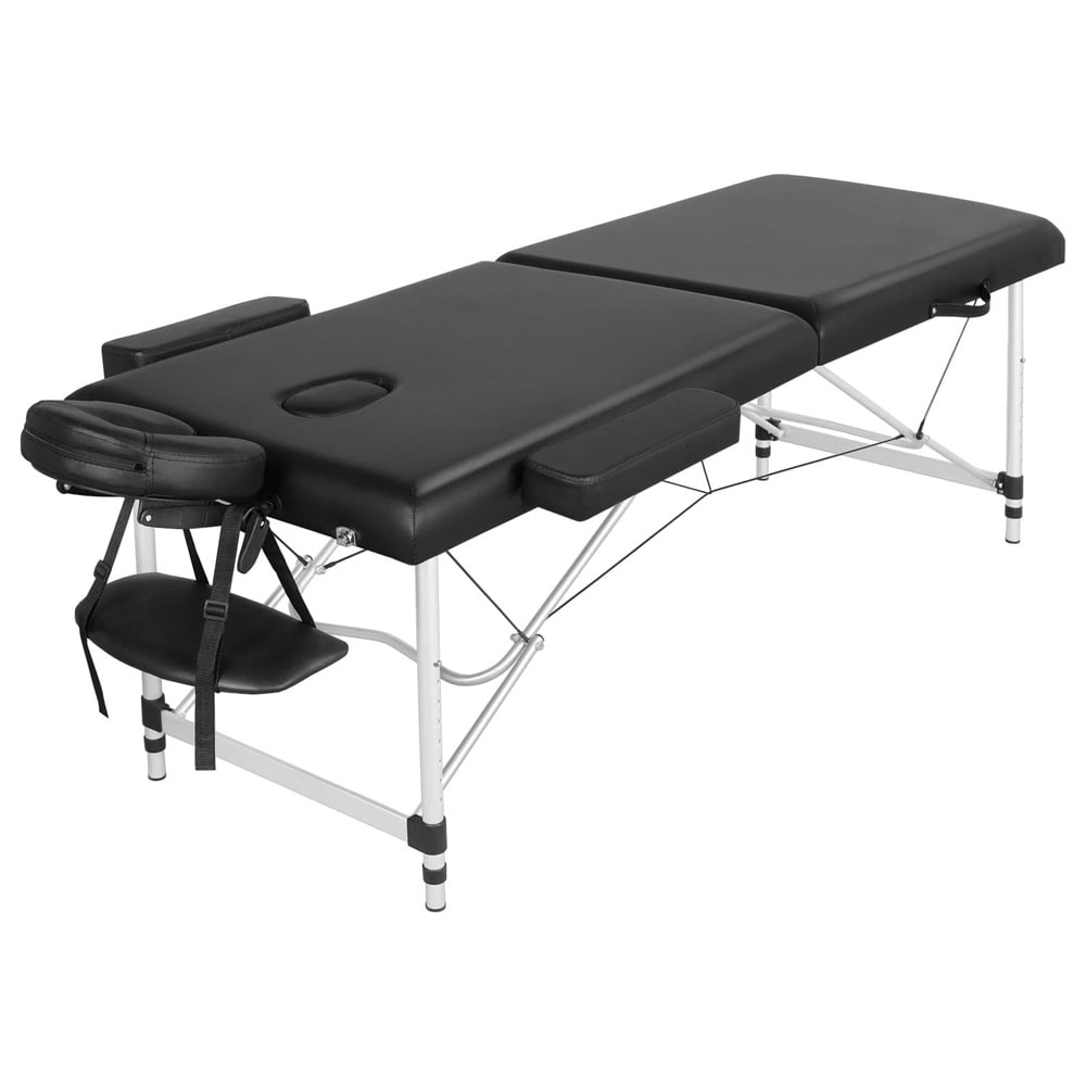 Portabelt och justerbart massagebord - 2 zoner / massagebänk hopfällbar / behandlingsbänk