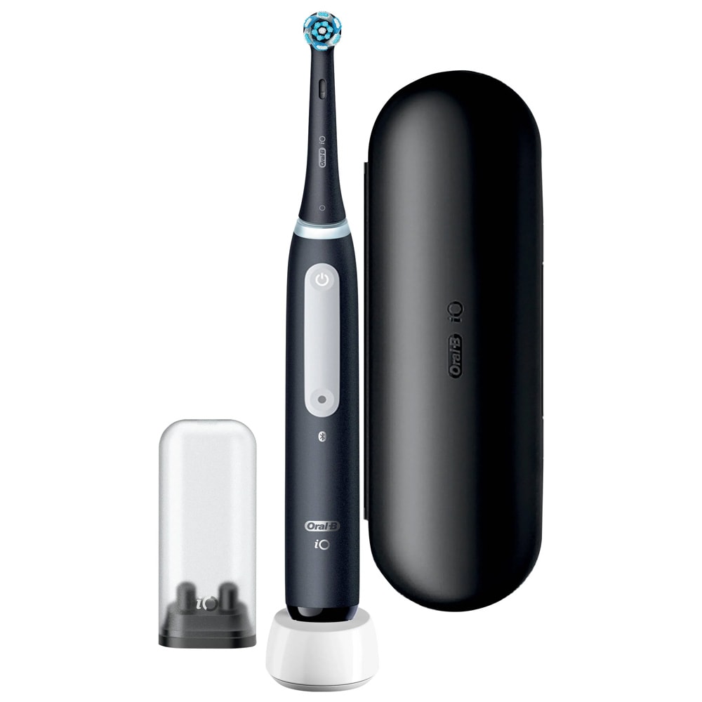Oral-B iO Series 4 + resefodral 415022 - mattsvart / Elektrisk tandborste med tryckkontroll