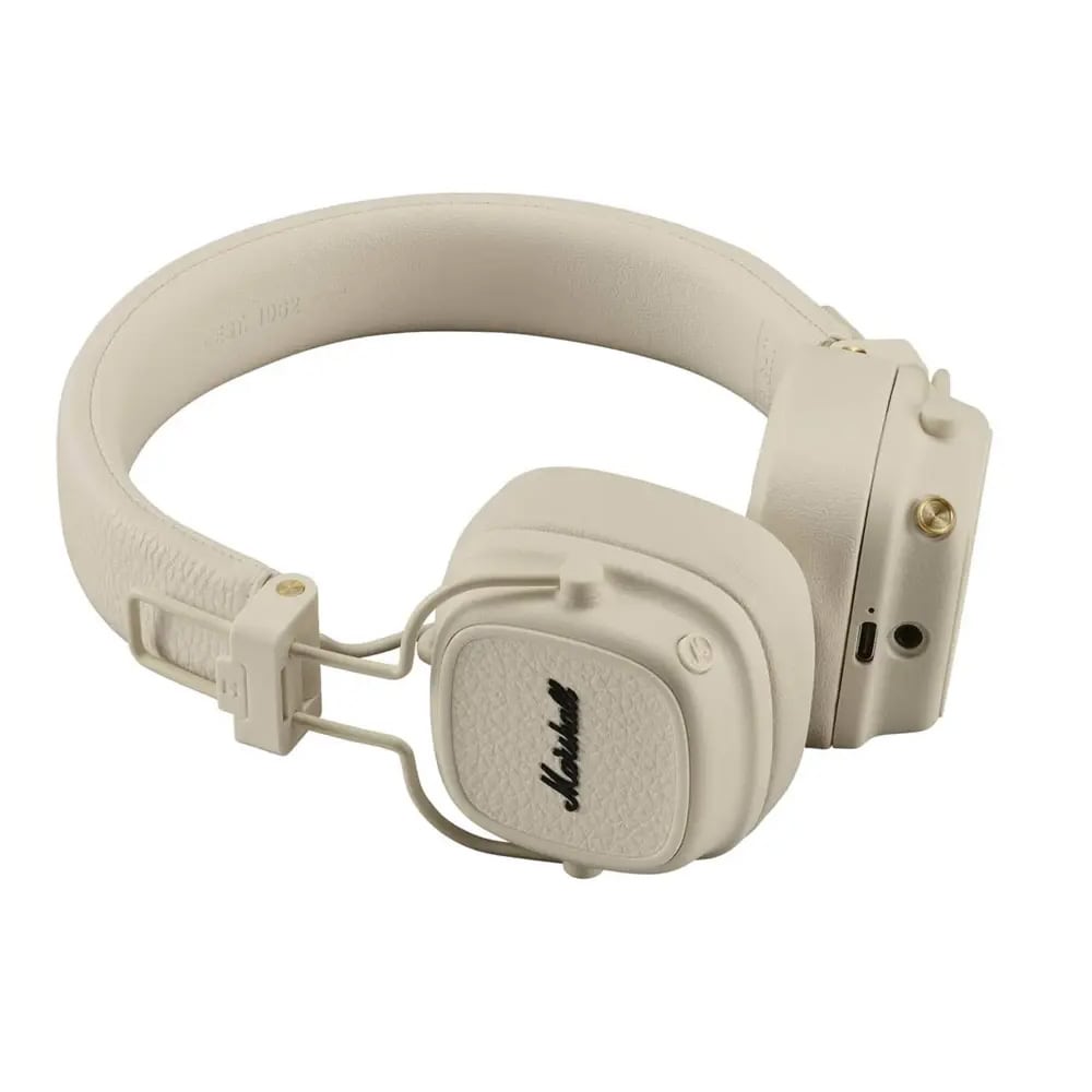 Marshall Major V Bluetooth-hörlurar - creme / trådlösa hörlurar / Bluetooth-headset