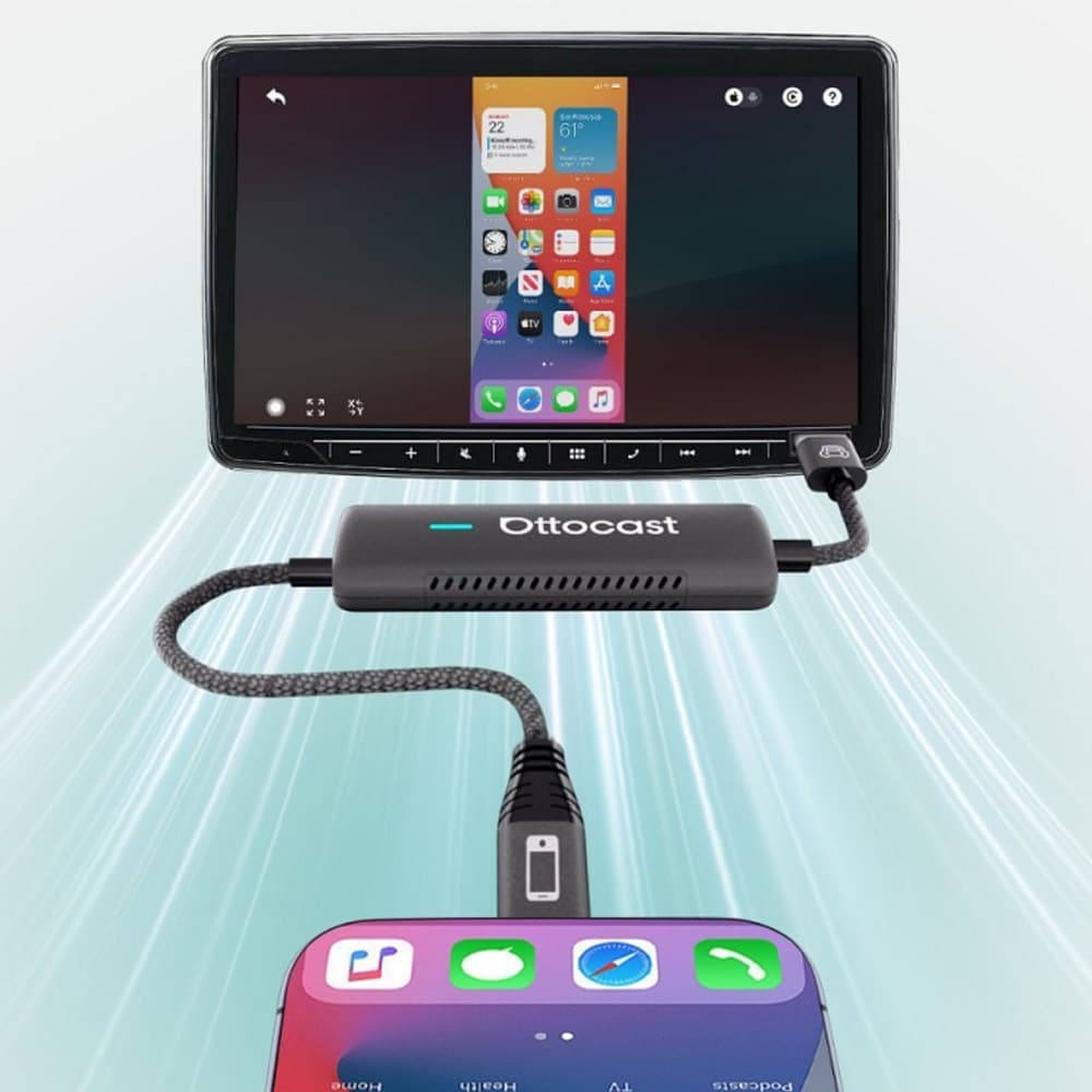 Ottocast Mirror Touch CA450-T Carplay / Android Auto Adapter / trådlös CarPlay-adapter