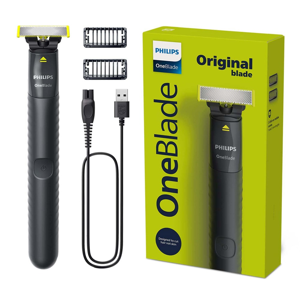 Philips OneBlade QP1424 / Hybrid ansiktsbarbermaskin / Våt- og tørrbarbermaskin