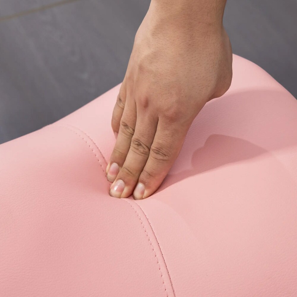Höj- och sänkbar sadelpall - rosa / ergonomisk sadelpall