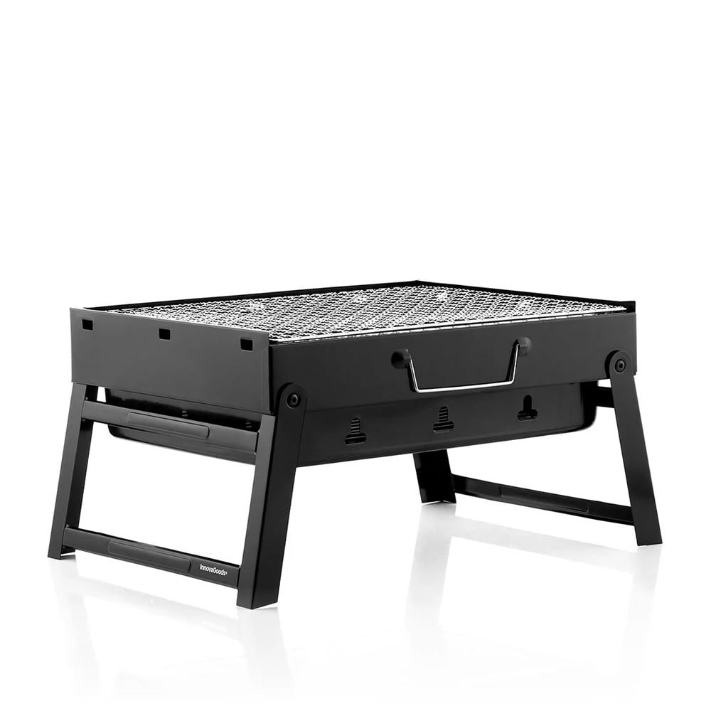 Hopfällbar och bärbar kolgrill / portabel kolgrill / campinggrill med kol