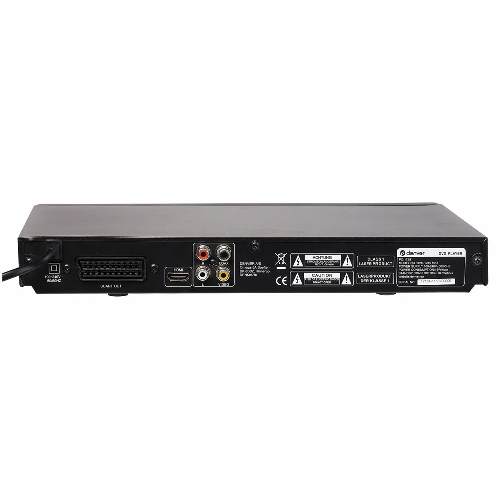 Denver DVD-spelare DVH-1245MK3 / DVD-spelare med HDMI / DVD-spelare med USB
