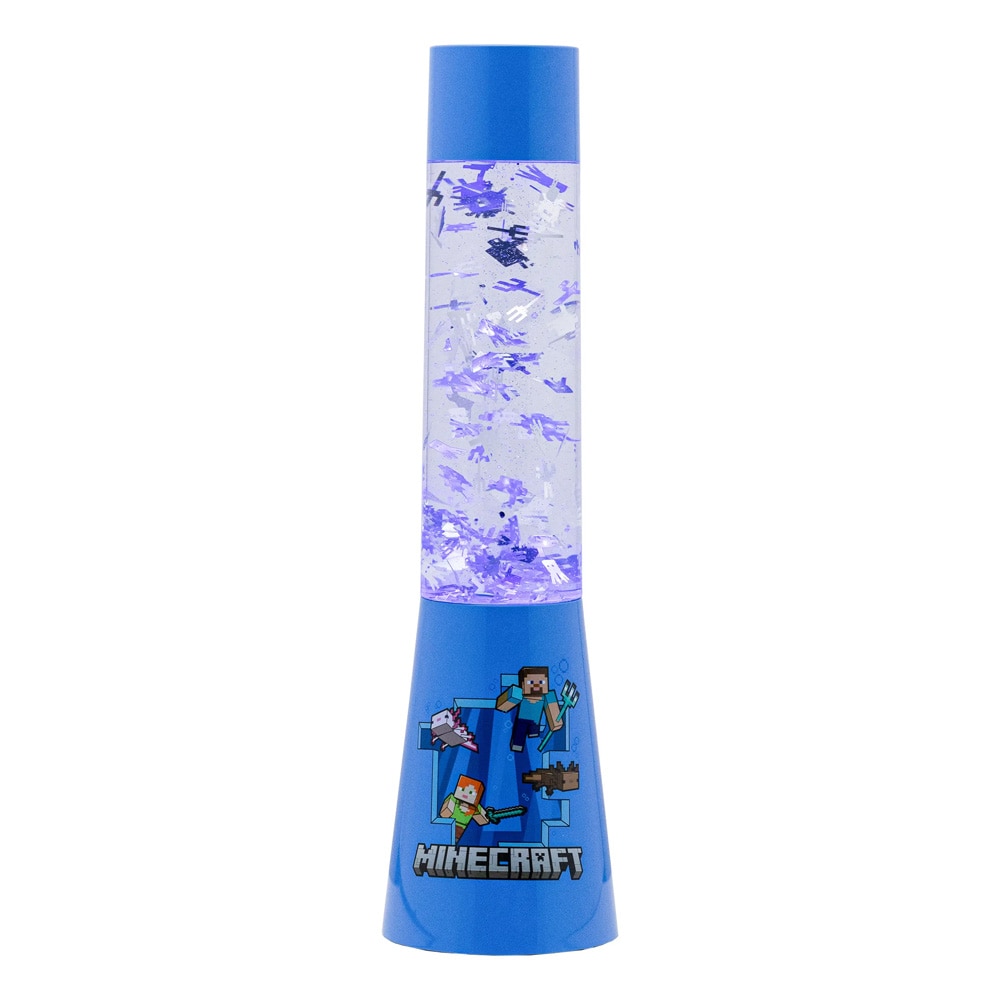 Paladone Minecraft Flow Lampa / Minecraft glitterlampa med undervattenstema
