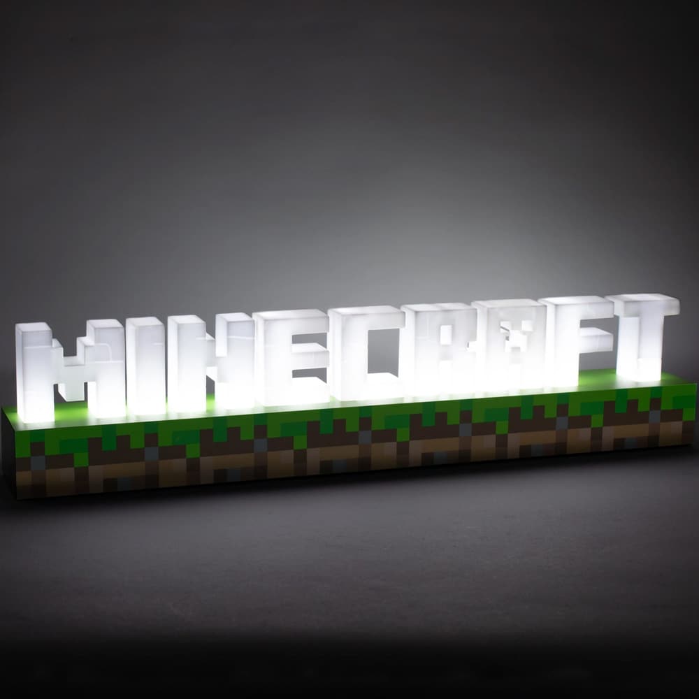 Paladone Minecraft Logo Light / Minecraft-logolampa med pixelbokstäver
