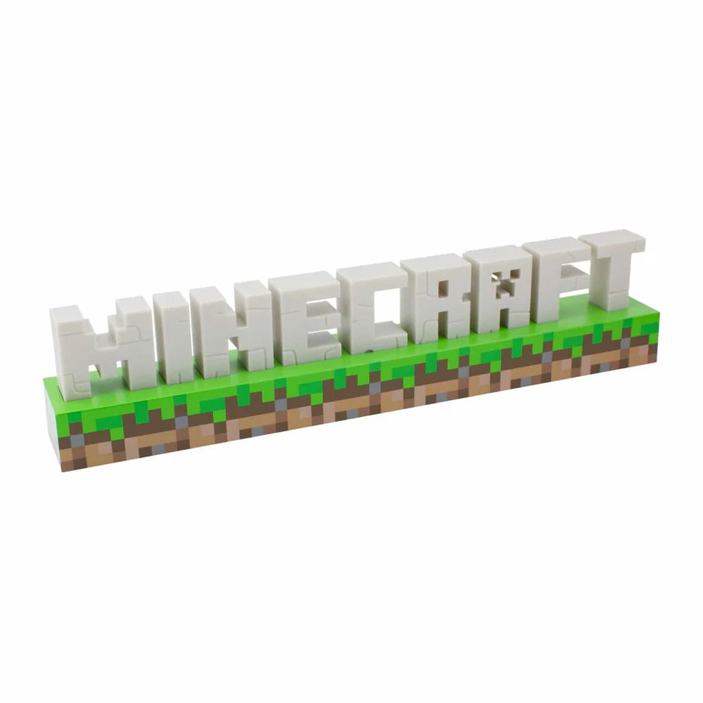 Paladone Minecraft Logo Light / Minecraft-logolampa med pixelbokstäver