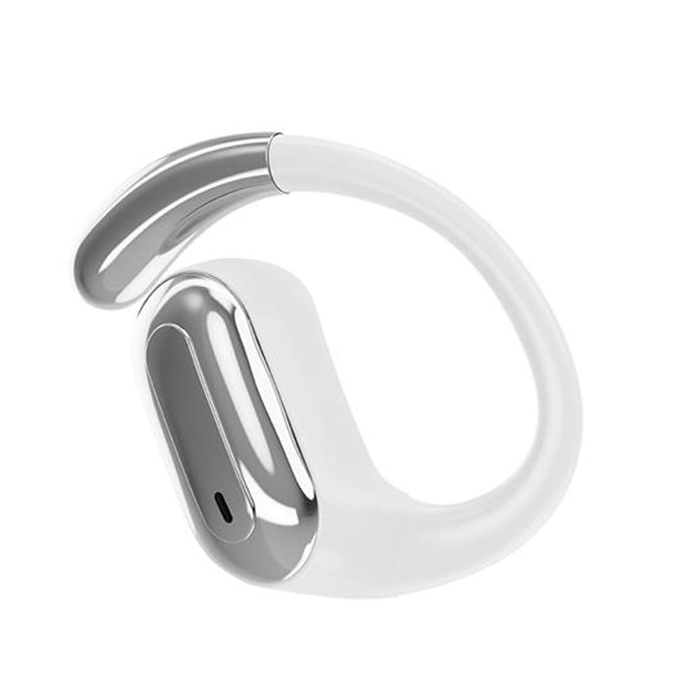 Open-Ear TWS Headset - Vit / öppna hörlurar med öronkrok och laddningsfodral