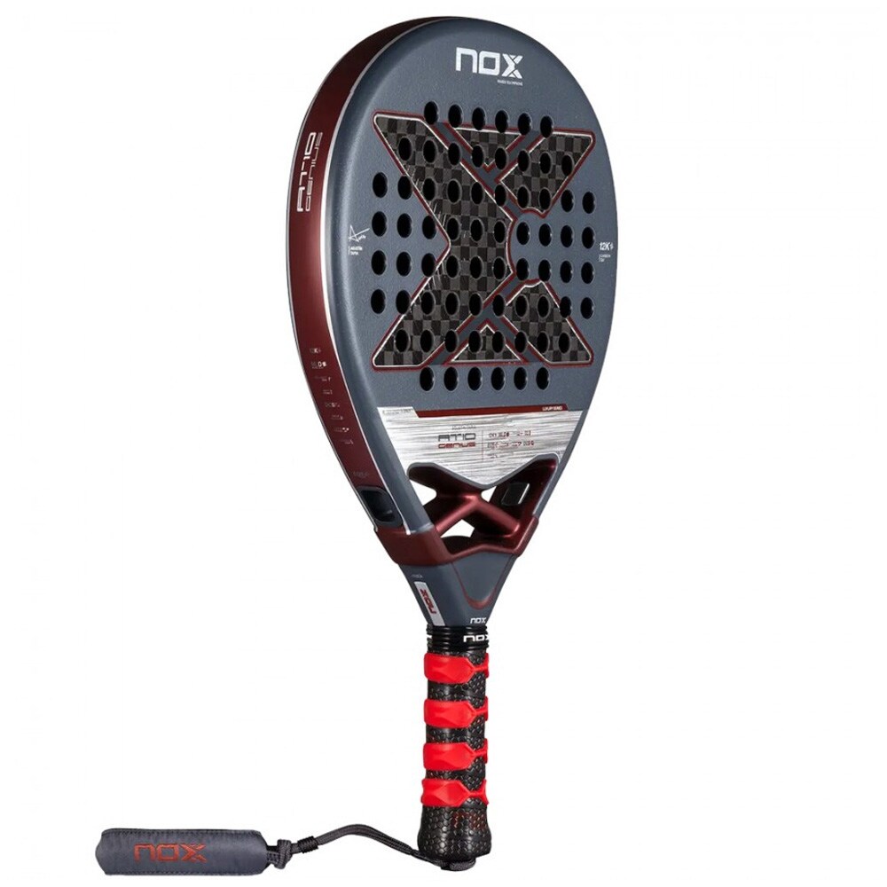 NOX AT10 Genius 12K 2025 padelracket / dråpeformet padelbat med karbonfiber og spinn