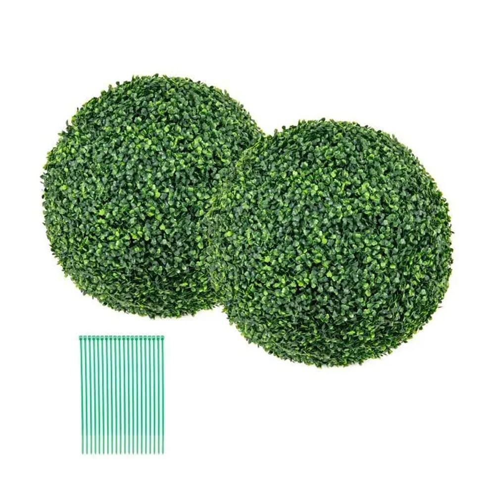 Konstgjort milangräs 2-pack 39 cm / 50 cm / konstgjorda buxbombollar