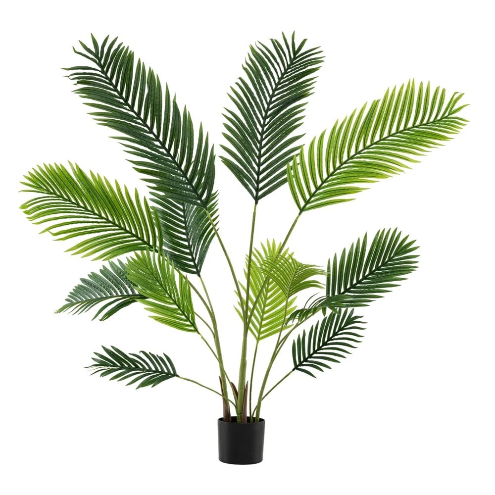 Konstgjorda arekapalmer 140 cm 2-pack / konstgjorda palmer i kruka / naturtrogna plastpalmer