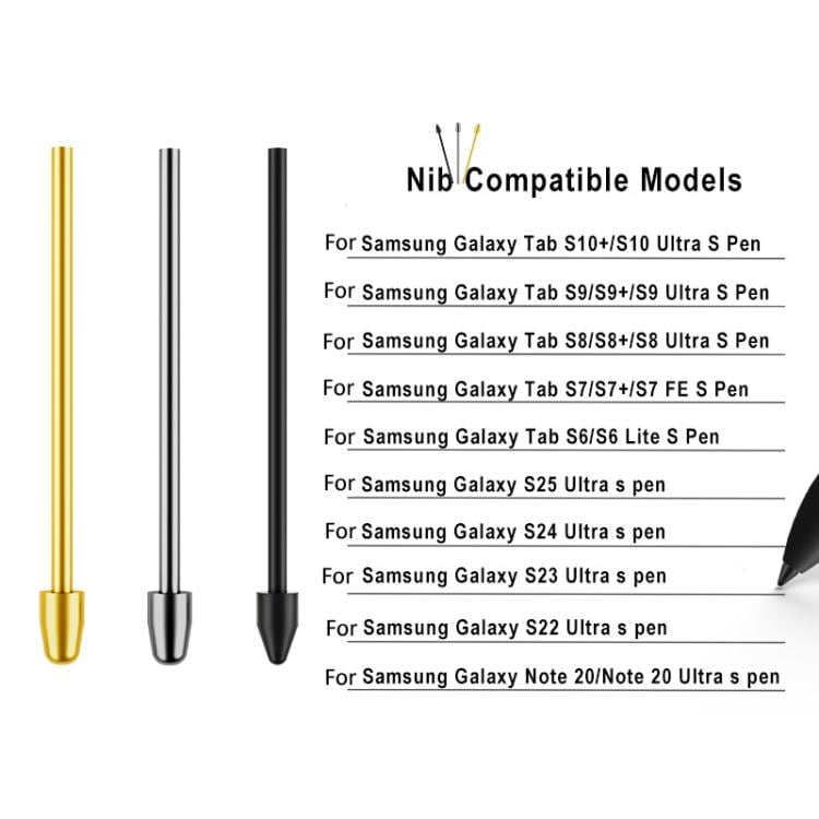 S Pen-spetsar / pennspetsar till Samsung Galaxy 8-pack / metallspetsar / Galaxy Tab, S Ultra och Note