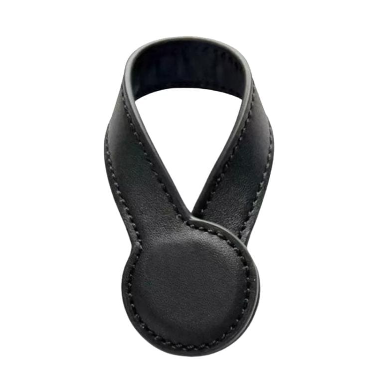 Magnetisk hattklämma i läder / svart hattclips till väska / hållare för hatt och keps / magnetclips
