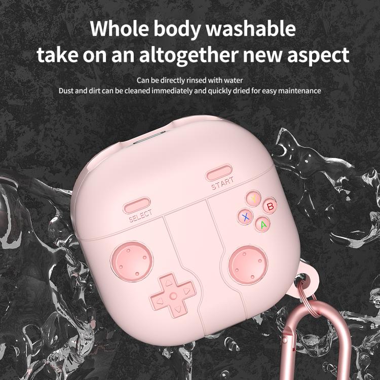 Silikonfodral i retrospel-stil för Samsung Galaxy Buds Core - Rosa