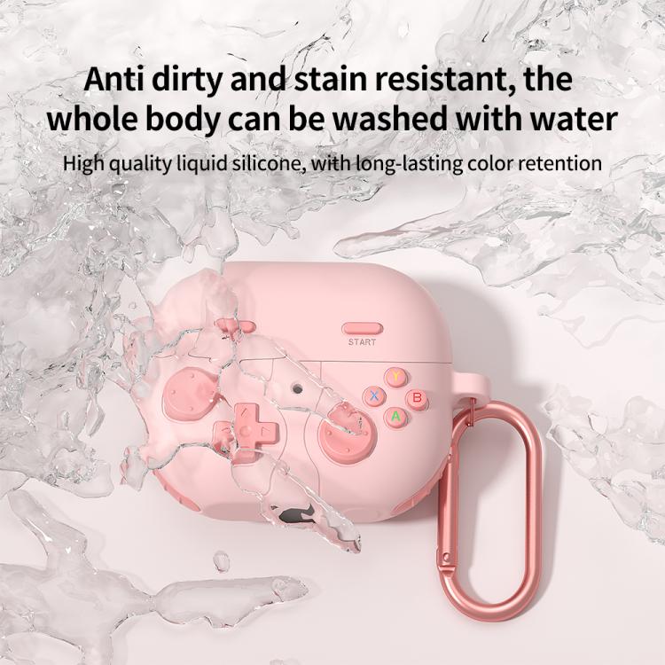 Silikonfodral i retrospel-stil för Samsung Galaxy Buds3 FE - Rosa