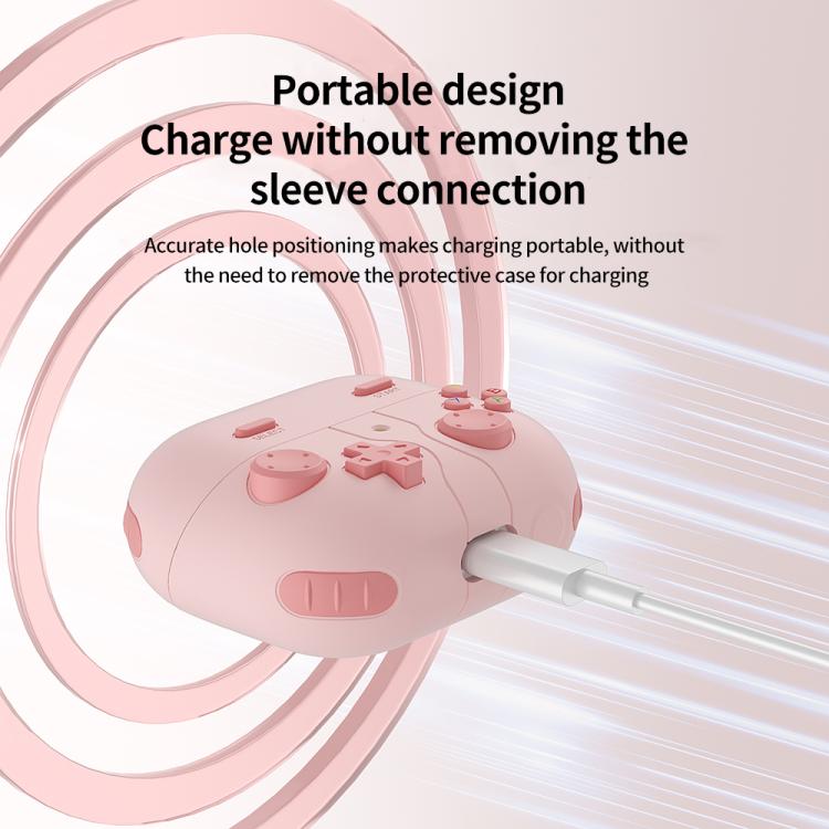 Silikonfodral i retrospel-stil för Samsung Galaxy Buds3/Buds3 Pro - Rosa