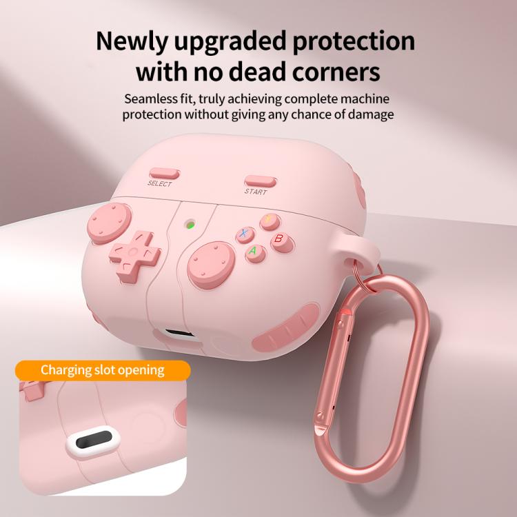 Silikonfodral i retrospel-stil för Samsung Galaxy Buds3/Buds3 Pro - Rosa