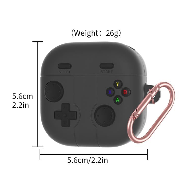 Silikonfodral i retrospel-stil för Samsung Galaxy Buds4/4 Pro - Ljusgrå