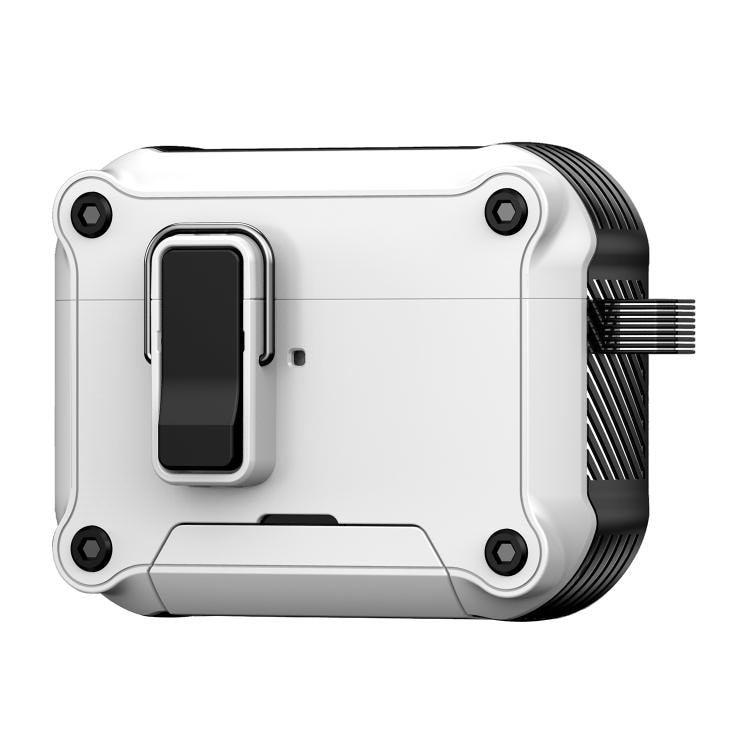 Magnetiskt hörlursfodral med lås för AirPods Pro 3 - Svart/vit / skyddsfodral