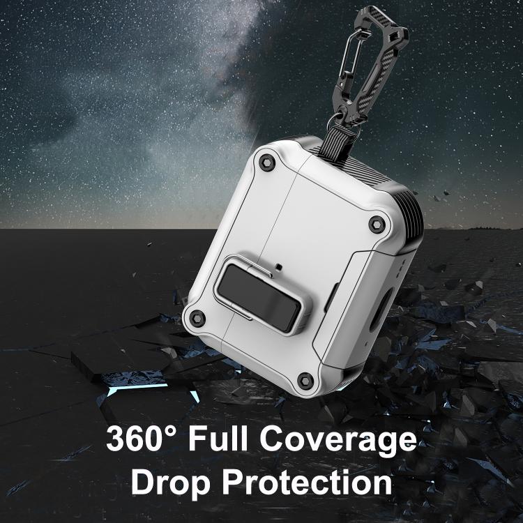 Magnetiskt hörlursfodral med lås för AirPods Pro - Svart/vit / skyddsfodral