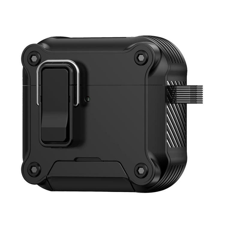 Magnetiskt hörlursfodral med lås för AirPods 4 - Svart / skyddsfodral för AirPods 4