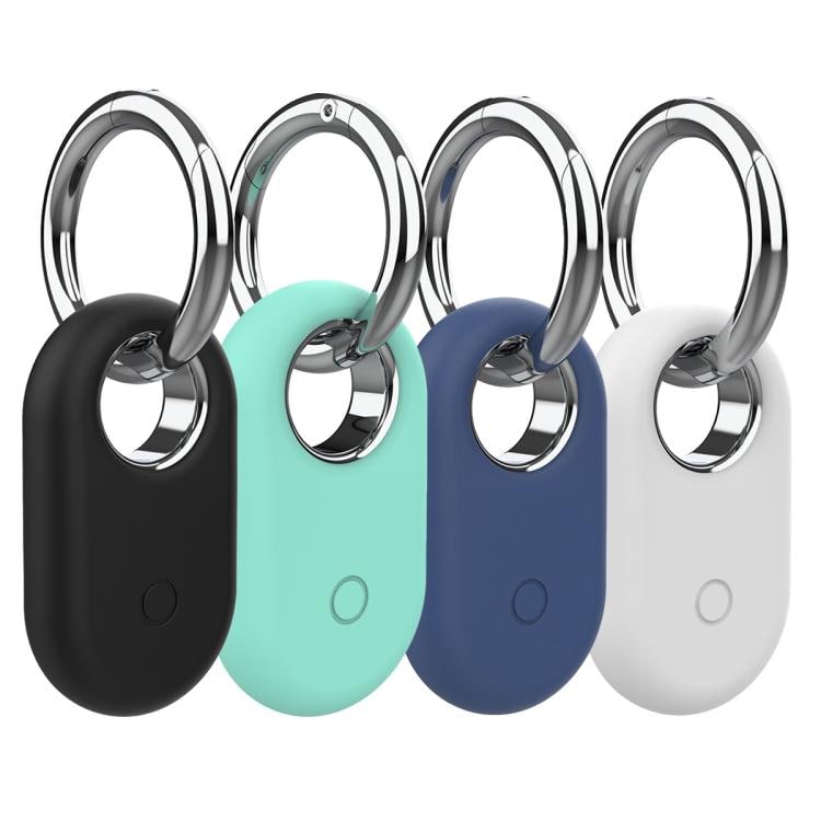 Silikonfodral med nyckelring för Samsung SmartTag2 4-pack - Svart/grön/blå/vit