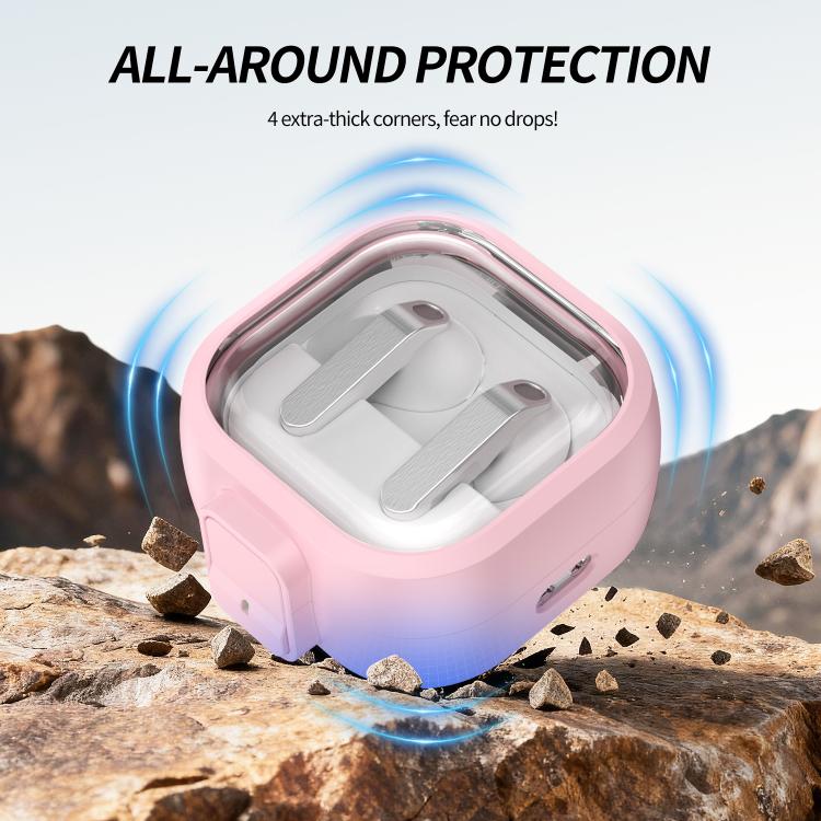 Hörlursfodral med snäpplås för Galaxy Buds4/Buds4 Pro - Rosa