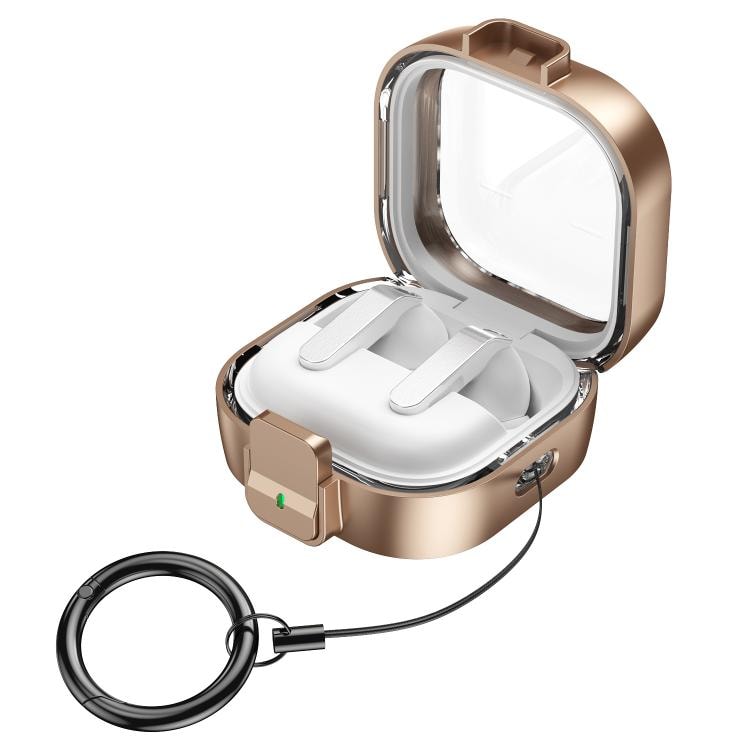 Hörlursfodral med snäpplås för Galaxy Buds4/Buds4 Pro - Roséguld