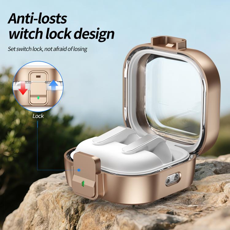 Hörlursfodral med snäpplås för Galaxy Buds4/Buds4 Pro - Roséguld