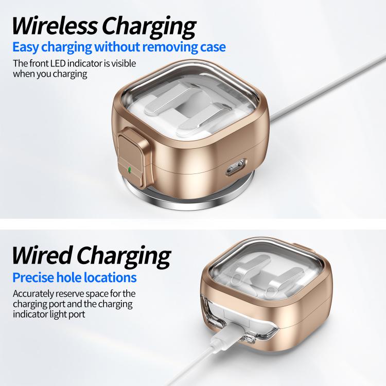 Hörlursfodral med snäpplås för Galaxy Buds4/Buds4 Pro - Roséguld