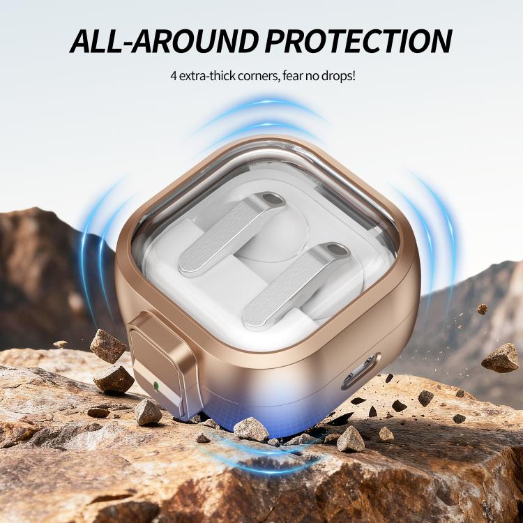 Hörlursfodral med snäpplås för Galaxy Buds4/Buds4 Pro - Roséguld