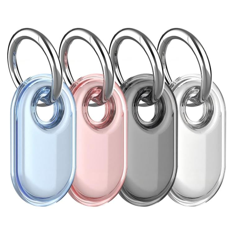 Vattentätt fodral med nyckelring för Samsung SmartTag2 4-pack - Klar/Svart/Rosa/Blå