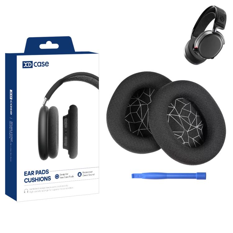 Öronkuddar i meshtyg för SteelSeries Arctis 1/3/5/7/9/Pro - Svart/vit