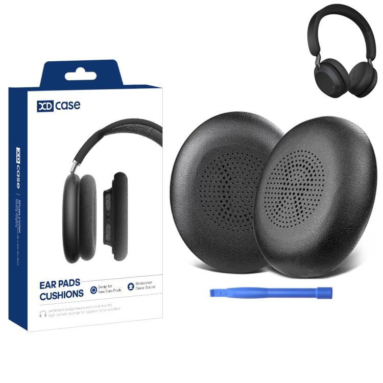 Öronkuddar i konstläder för Jabra Elite 45h/Evolve2 65 - Svart