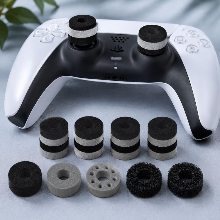 Precisionringar i skum för PS4/PS5/Xbox/Switch 16-pack - Svart/grå