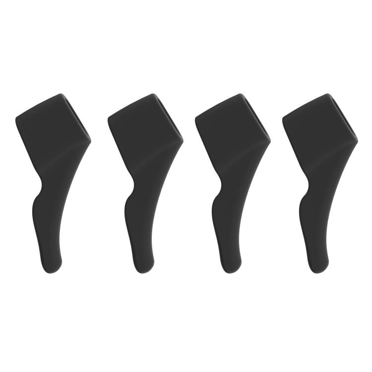 Öronkrokar i silikon för smarta glasögon 4-pack - Svart / Anti-slip öronstöd för AI-glasögon
