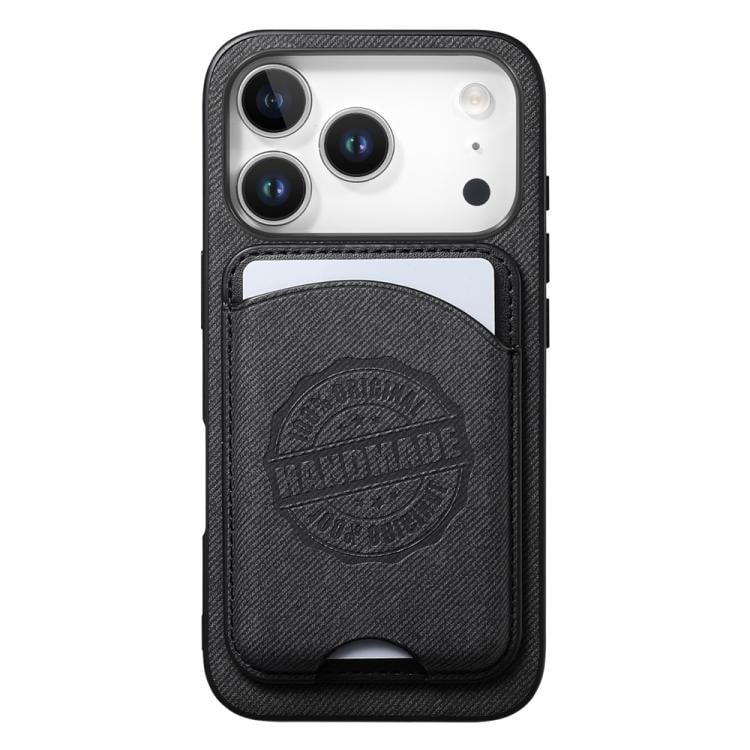 Magnetisk mobiletui i kunstlæder med kortholder til iPhone 17 Pro Max - Svart